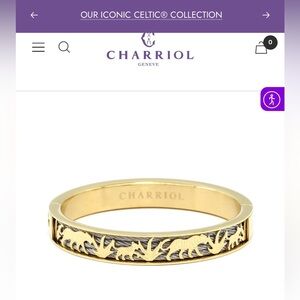 $320 Gorgeous NWT/Box Charriol Forever Polar Bear Cable Cuff/Bangle - size L